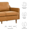 Impart Genuine Leather Loveseat - No Shipping Charges MDY-EEI-5554-TAN