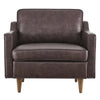 Modway Impart Upholstered Leather, Armchair, Brown