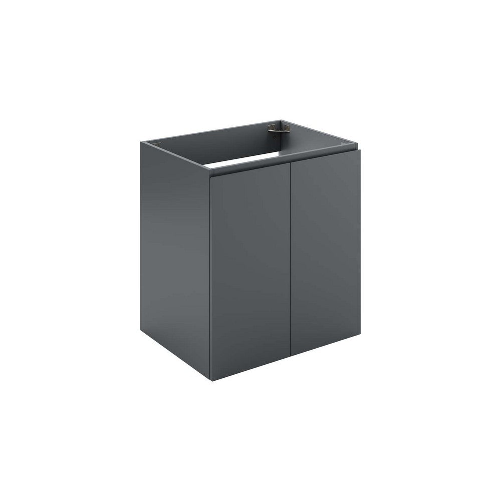 Bryn 24" Wall-Mount Bathroom Vanity (Sink Basin Not Included) by Modway| Gray