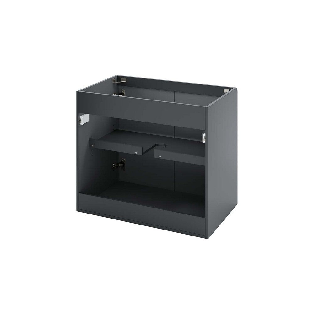 Bryn 30" Wall-Mount Bathroom Vanity (Sink Basin Not Included) by Modway| Gray