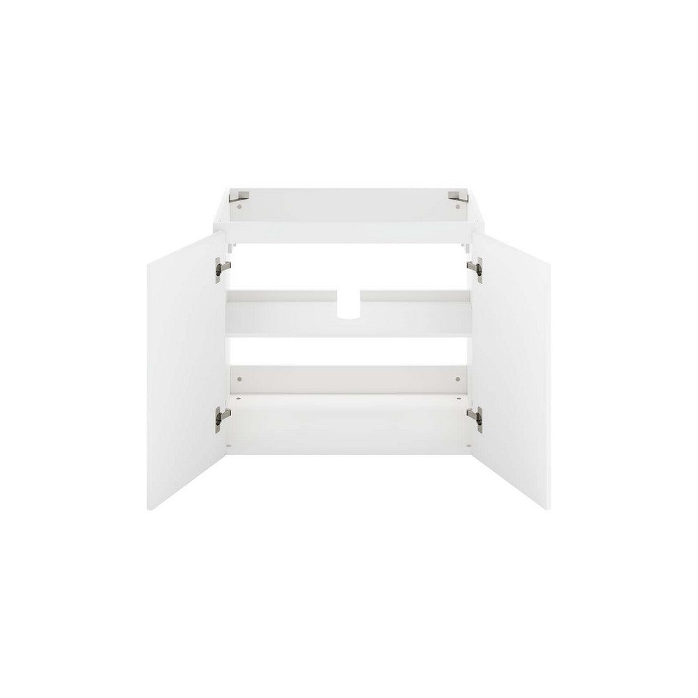 Bryn 30" Wall-Mount Bathroom Vanity (Sink Basin Not Included) by Modway| White