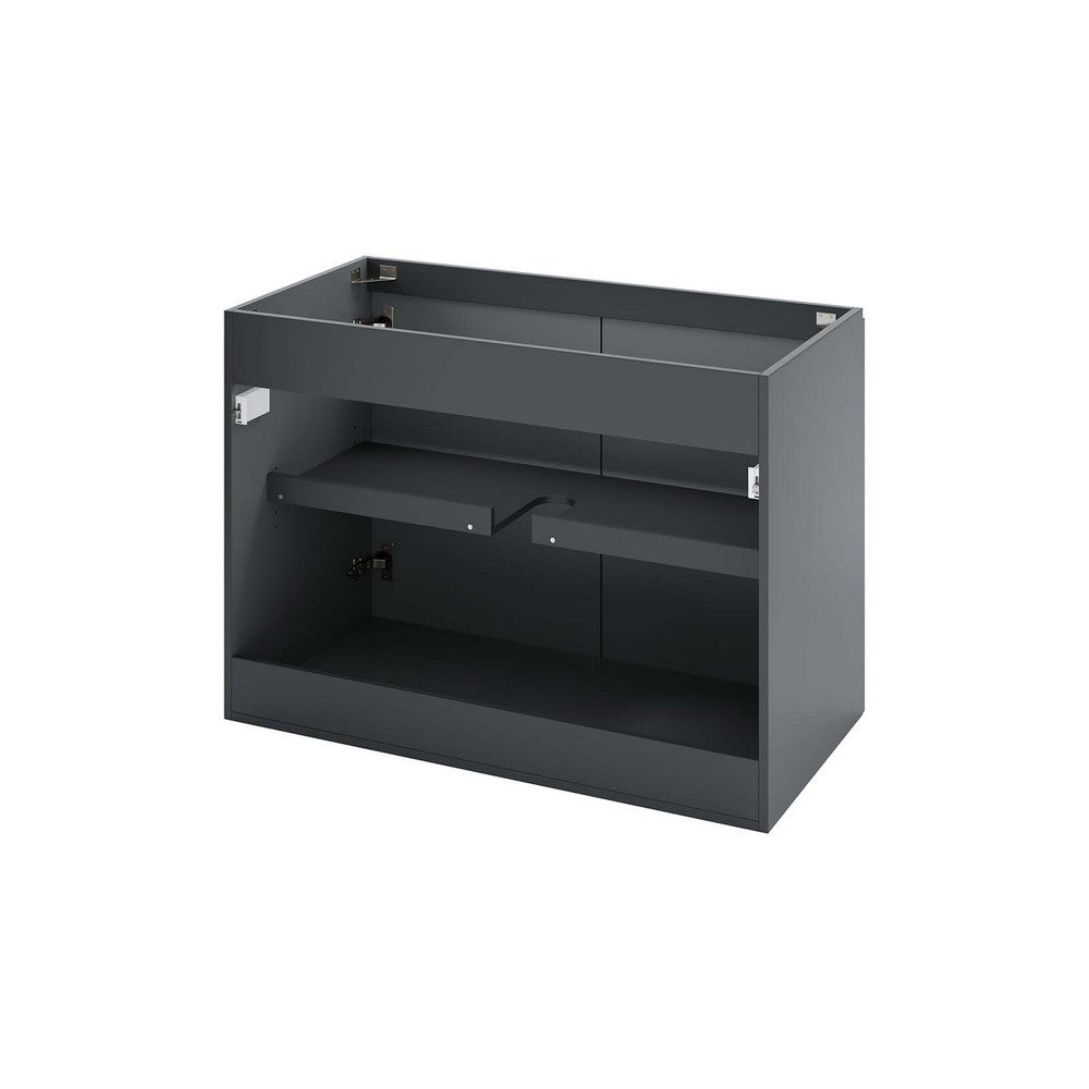 Bryn 36" Wall-Mount Bathroom Vanity (Sink Basin Not Included) by Modway| Gray