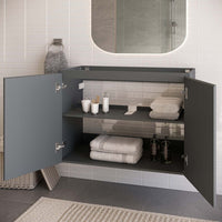 Bryn 36" Wall-Mount Bathroom Vanity (Sink Basin Not Included) by Modway| Gray