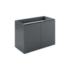 Bryn 36" Wall-Mount Bathroom Vanity (Sink Basin Not Included) by Modway| Gray