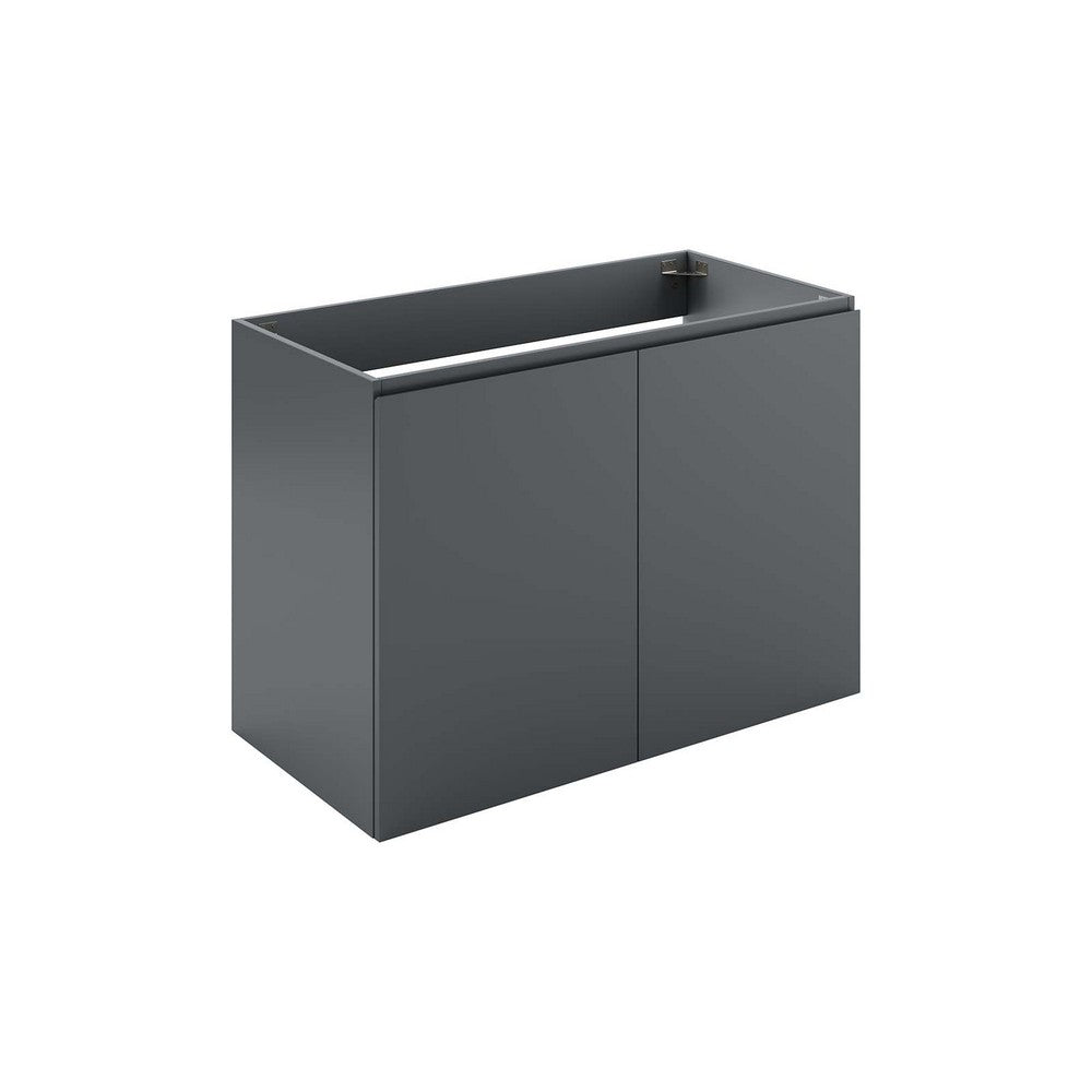 Bryn 36" Wall-Mount Bathroom Vanity (Sink Basin Not Included) by Modway| Gray