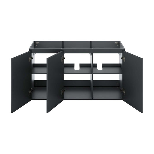 Bryn 48" Wall-Mount Bathroom Vanity (Sink Basin Not Included) by Modway| Gray