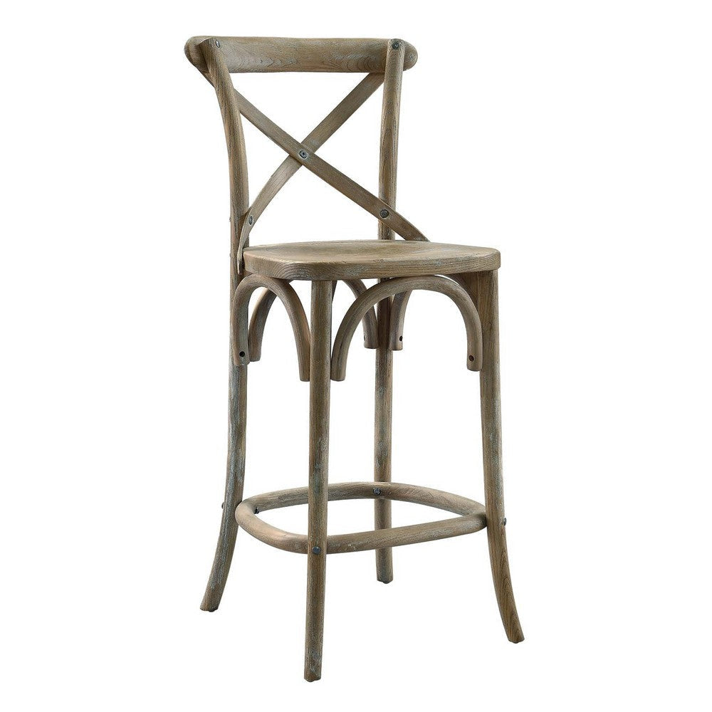 Modway Gear Counter Stool with Gray Finish EEI-5562-GRY