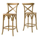 Modway Gear Counter Stool in Natural 19 x 17.5 x 39.5