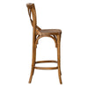 Modway Gear X-Back Wood Counter Bar Stool in Walnut MDY-EEI-5562-WAL