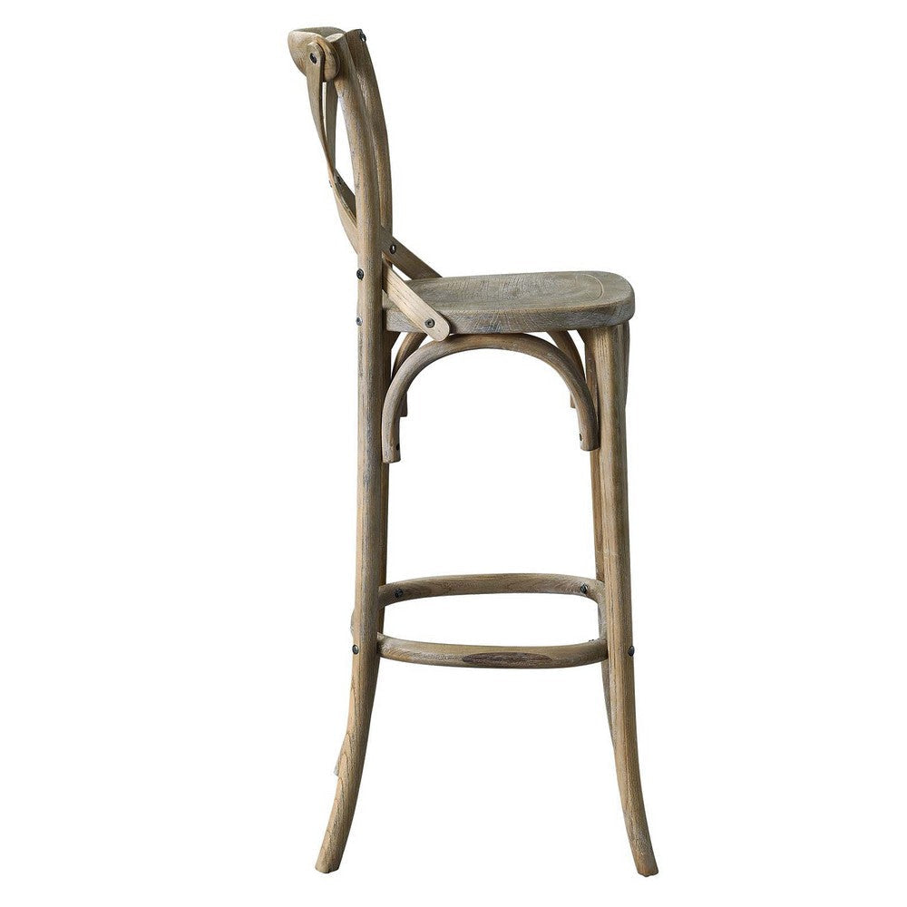 Modway Gear Bar Stool with Gray Finish EEI-5563-GRY MDY-EEI-5563-GRY