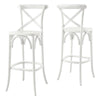 Modway Gear X-Back Wood Bar Stool in White MDY-EEI-5563-WHI