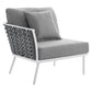 Stance Outdoor Patio Aluminum Left-Facing Armchair - No Shipping Charges