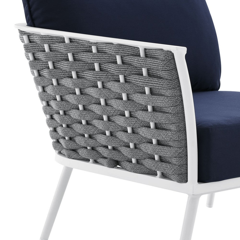 Stance Outdoor Patio Aluminum Left-Facing Armchair by Modway| Blue