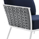 Stance Outdoor Patio Aluminum Left-Facing Armchair by Modway| Blue