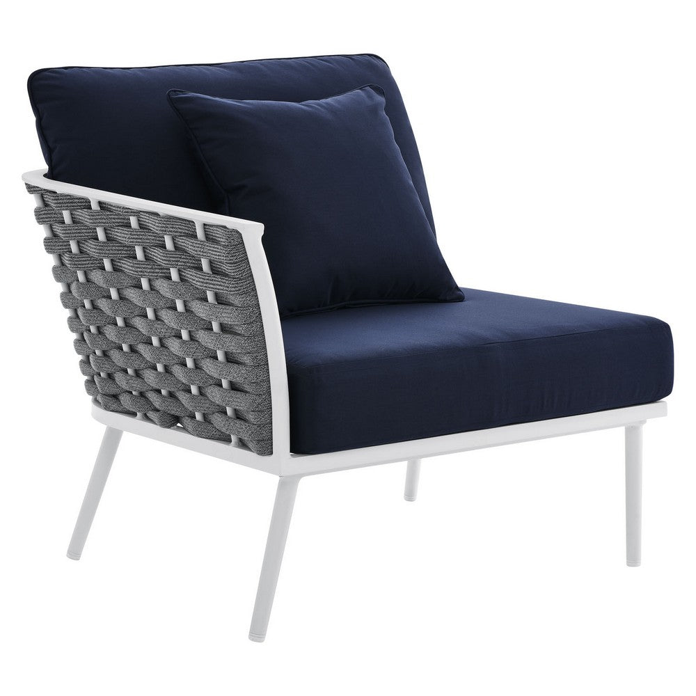 Stance Outdoor Patio Aluminum Left-Facing Armchair by Modway| Blue