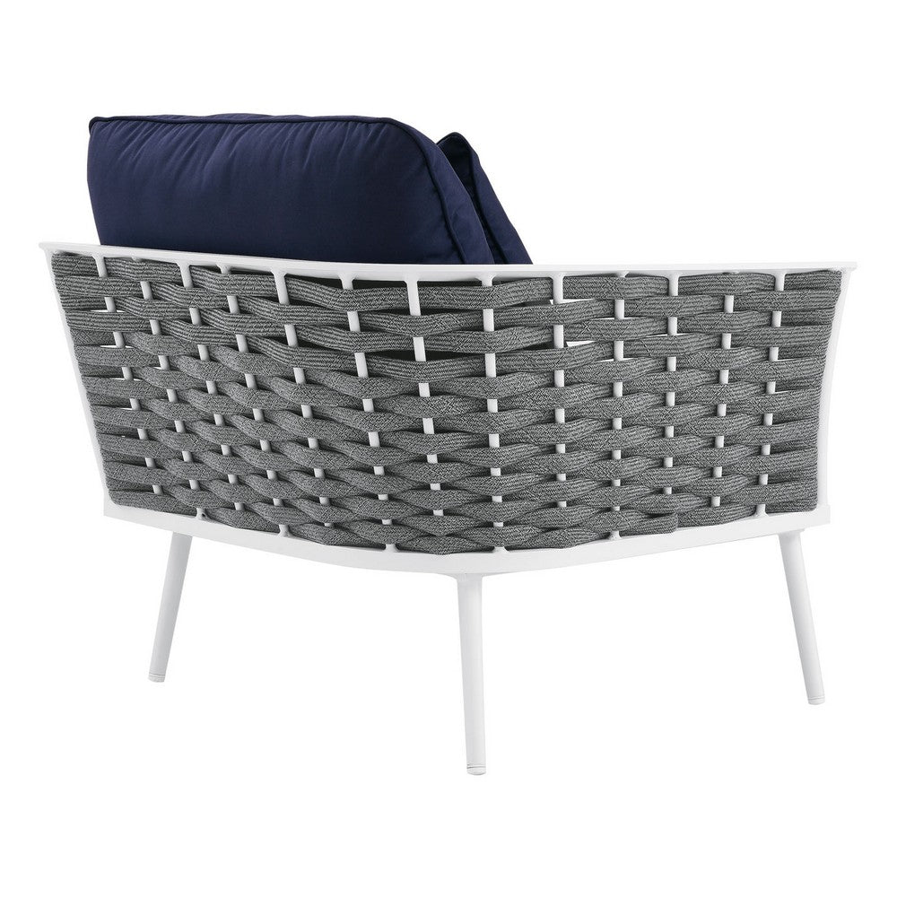Stance Outdoor Patio Aluminum Left-Facing Armchair by Modway| Blue