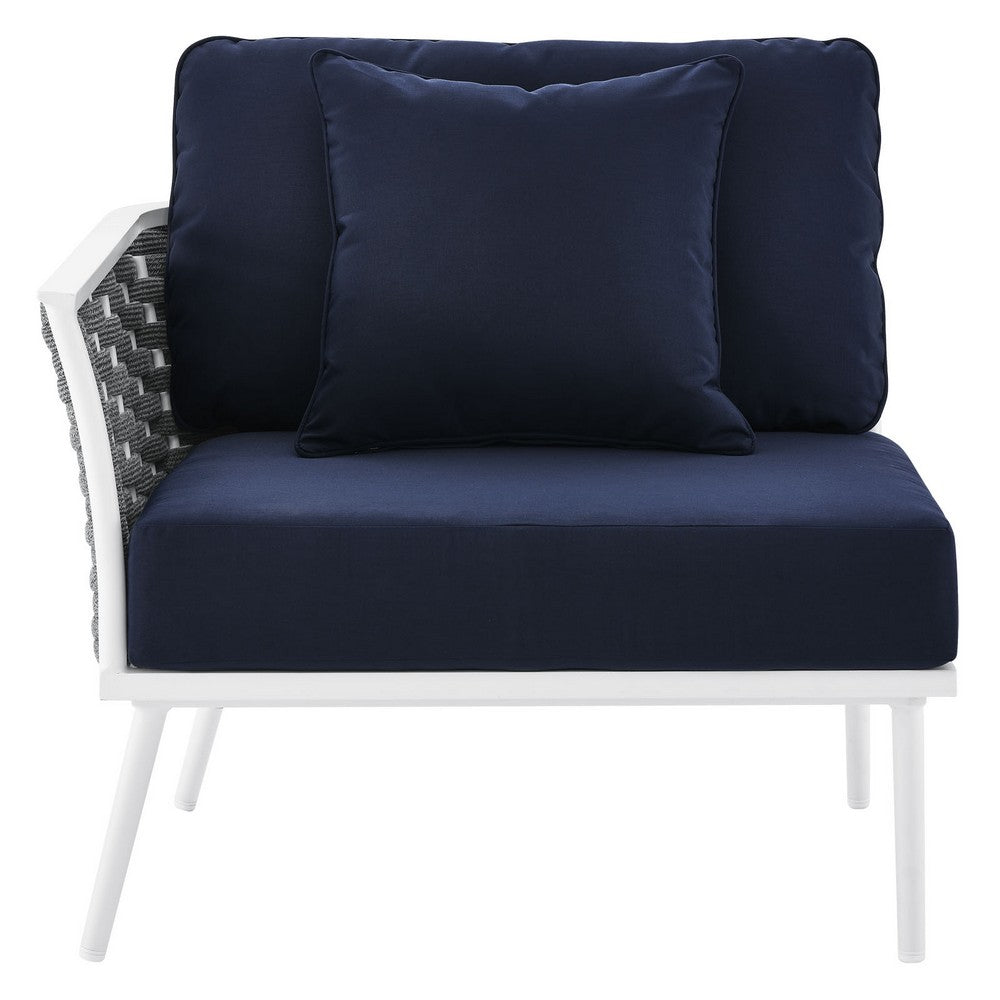 Stance Outdoor Patio Aluminum Left-Facing Armchair by Modway| Blue