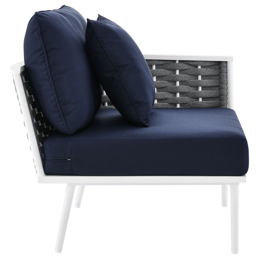 Stance Outdoor Patio Aluminum Right-Facing Armchair by Modway| Blue