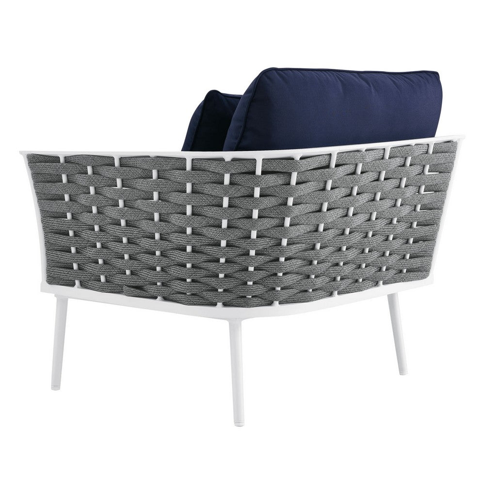 Stance Outdoor Patio Aluminum Right-Facing Armchair by Modway| Blue