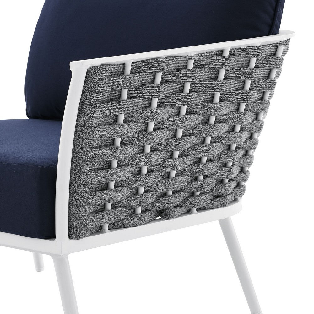 Stance Outdoor Patio Aluminum Right-Facing Armchair by Modway| Blue