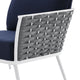Stance Outdoor Patio Aluminum Right-Facing Armchair by Modway| Blue