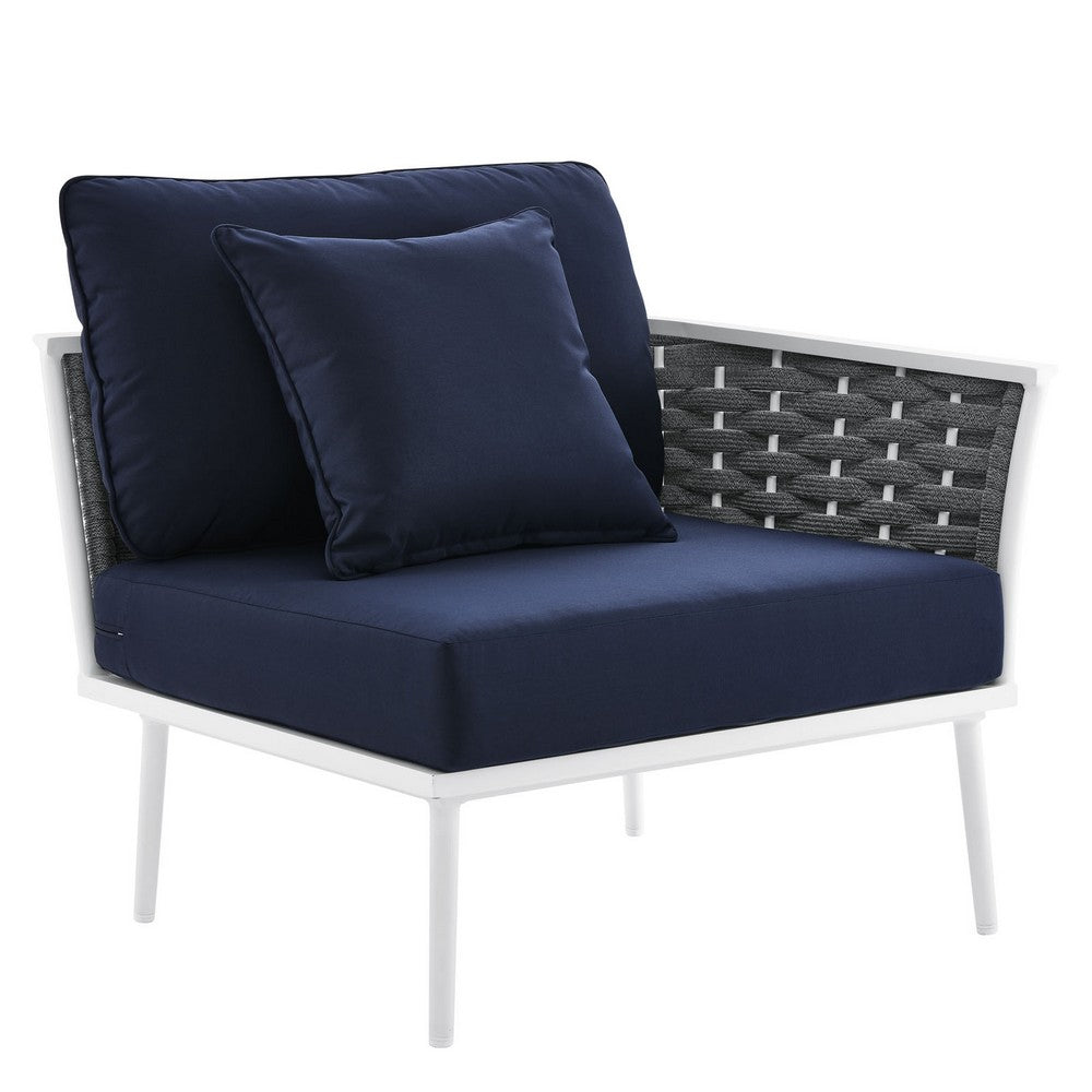 Stance Outdoor Patio Aluminum Right-Facing Armchair by Modway| Blue