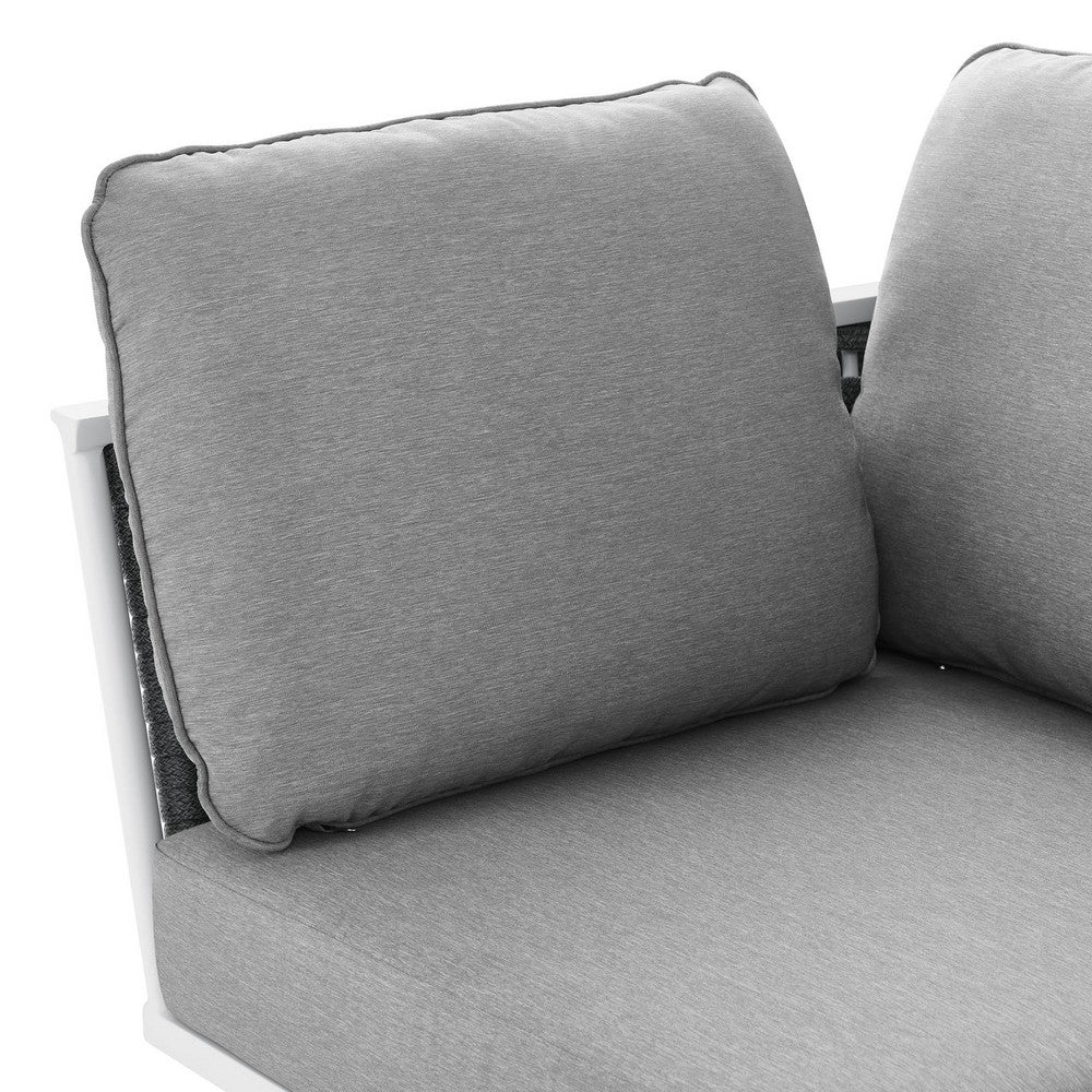 Stance Outdoor Patio Aluminum Corner Chair by Modway| Gray