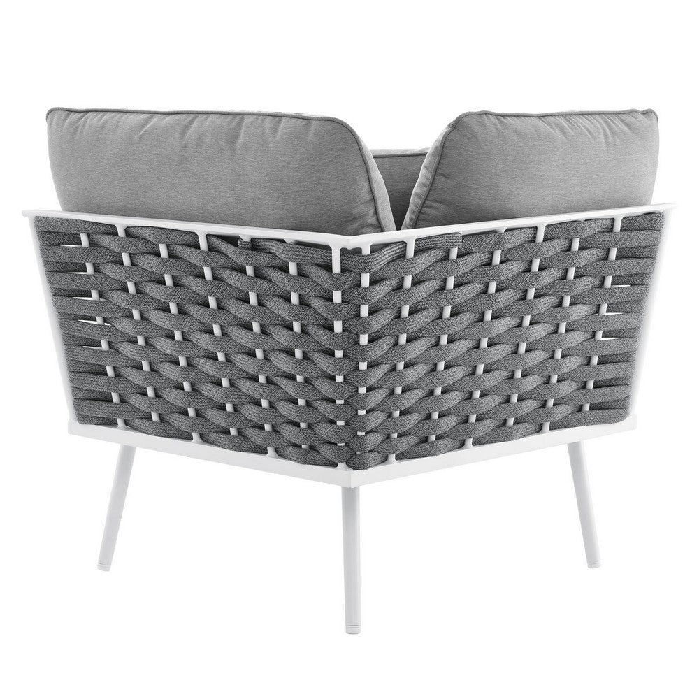 Stance Outdoor Patio Aluminum Corner Chair by Modway| Gray