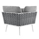 Stance Outdoor Patio Aluminum Corner Chair by Modway| Gray