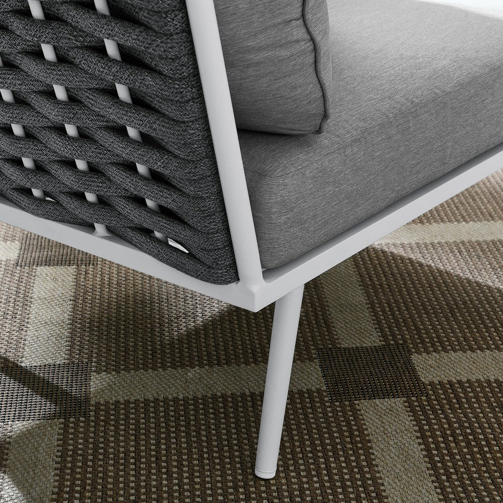 Stance Outdoor Patio Aluminum Corner Chair by Modway| Gray