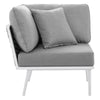 Stance Outdoor Patio Aluminum Corner Chair by Modway| Gray