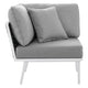 Stance Outdoor Patio Aluminum Corner Chair by Modway| Gray