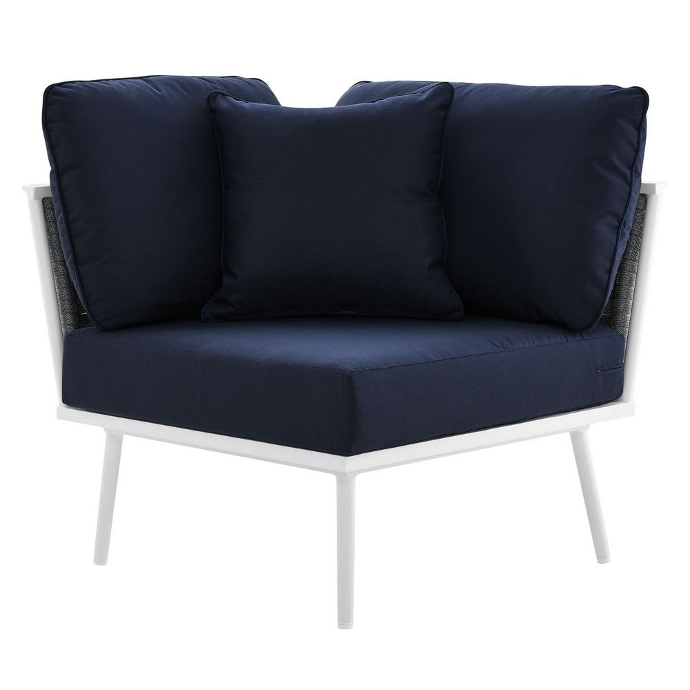 Stance Outdoor Patio Aluminum Corner Chair by Modway| Blue
