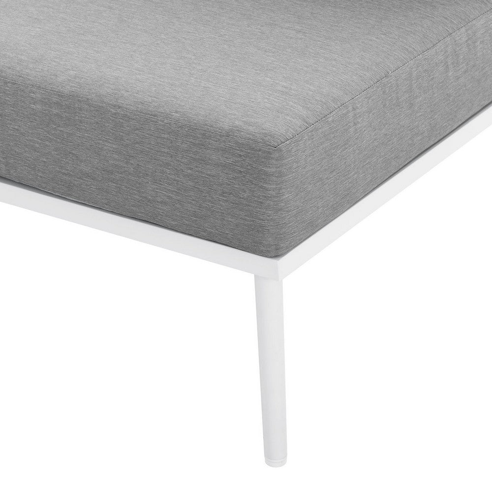 Stance Outdoor Patio Aluminum Armless Chair by Modway| Gray