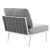 Stance Outdoor Patio Aluminum Armless Chair by Modway| Gray