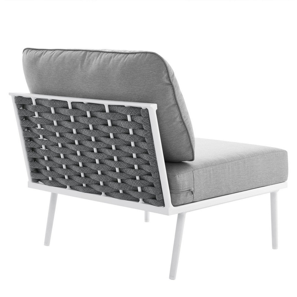 Stance Outdoor Patio Aluminum Armless Chair by Modway| Gray