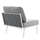 Stance Outdoor Patio Aluminum Armless Chair by Modway| Gray