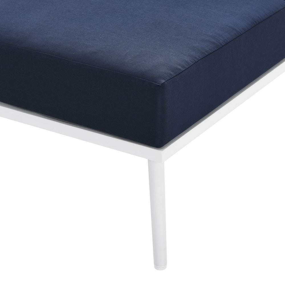 Stance Outdoor Patio Aluminum Armless Chair by Modway| Blue
