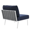 Stance Outdoor Patio Aluminum Armless Chair by Modway| Blue