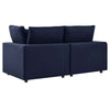 Modway EEI-5576-NAV Commix Overstuffed Outdoor Patio Loveseat Navy MDY-EEI-5576-NAV