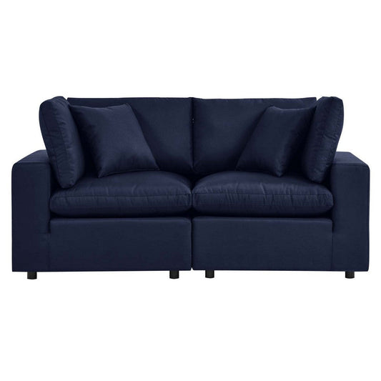 Modway EEI-5576-NAV Commix Overstuffed Outdoor Patio Loveseat, Navy