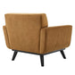 Modway Engage Performance Velvet Armchair Cognac MDY-EEI-5598-COG