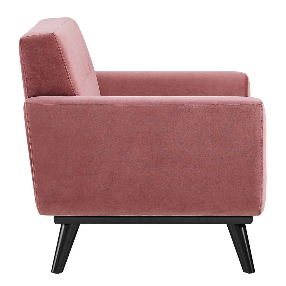 Engage Performance Velvet Armchair by Modway| Red