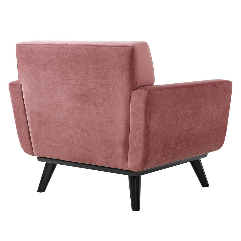Engage Performance Velvet Armchair by Modway| Red