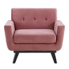 Engage Performance Velvet Armchair by Modway| Red