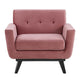 Engage Performance Velvet Armchair by Modway| Red