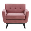 Modway Engage Performance Velvet Armchair Dusty Rose MDY-EEI-5598-DUS