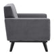 Engage Performance Velvet Armchair by Modway| Gray