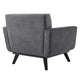Engage Performance Velvet Armchair by Modway| Gray