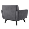 Modway Engage Performance Velvet Armchair Gray MDY-EEI-5598-GRY